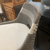 Essential for Living Tapestry Woven Rope Barstool BAR/COUNTER STOOL Dove White/Natural Gray 21w21.5d39h