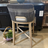 Essential for Living Tapestry Woven Rope Barstool BAR/COUNTER STOOL Dove White/Natural Gray 21w21.5d39h