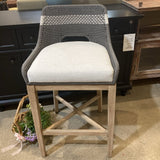 Essential for Living Tapestry Woven Rope Barstool BAR/COUNTER STOOL Dove White/Natural Gray 21w21.5d39h