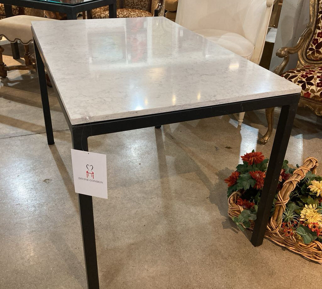 Modern Parson Marble Top DINING TABLE 48w30d29h