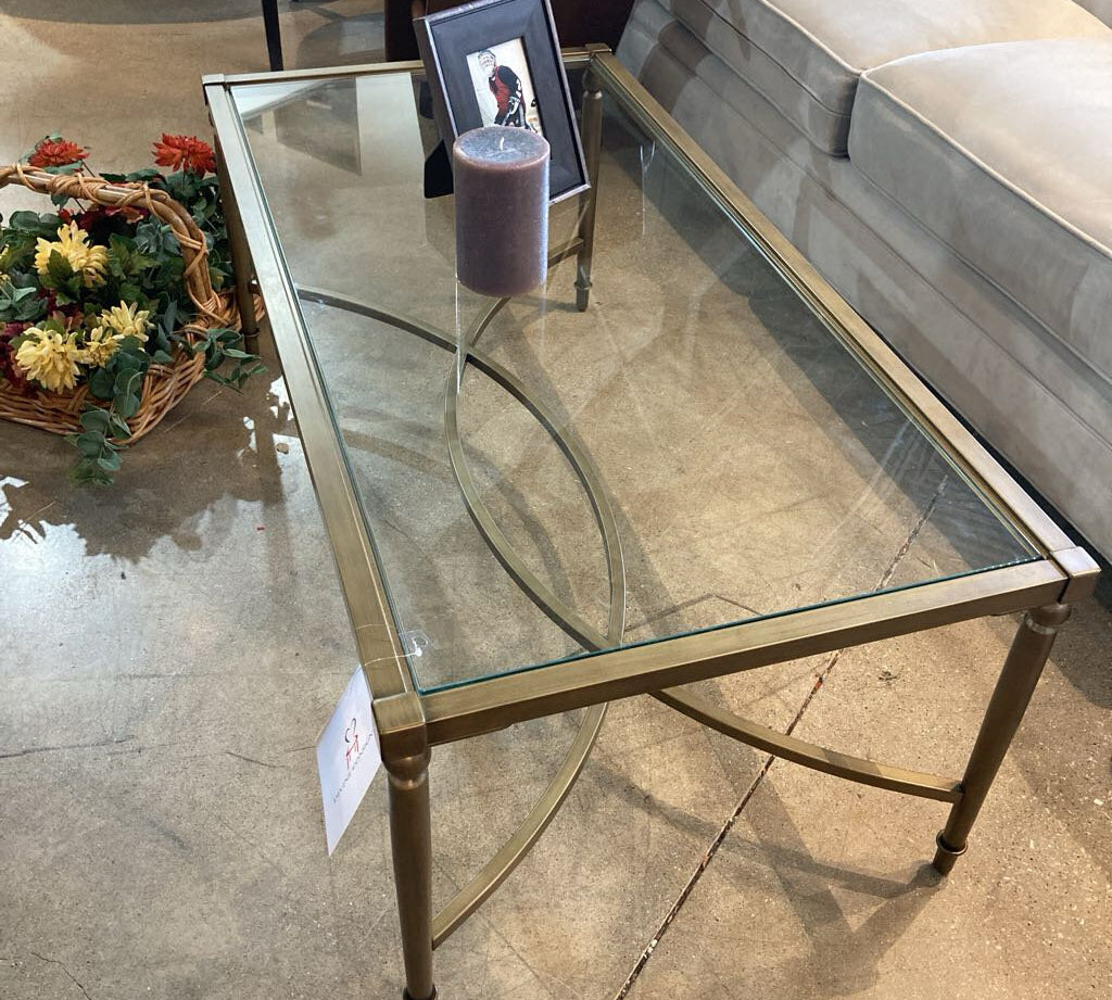 Hammary Rectangular COFFEE/COCKTAIL TABLE Gold 48w24d18h