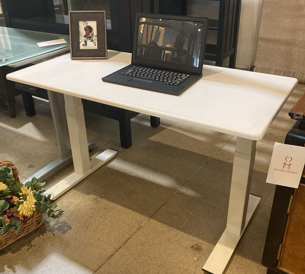 Modern Electric Sit-Stand Desk DESKS White 47w23.5d23h