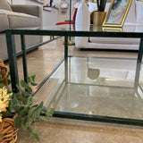 Roche Bobois 1990's Contemporary Glass & Metal COFFEE/COCKTAIL TABLE 49.5w33.5d16h
