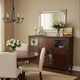 Transitional 5-Drawer w/ 4 Doors BUFFET/SIDEBOARD 74w20d50h