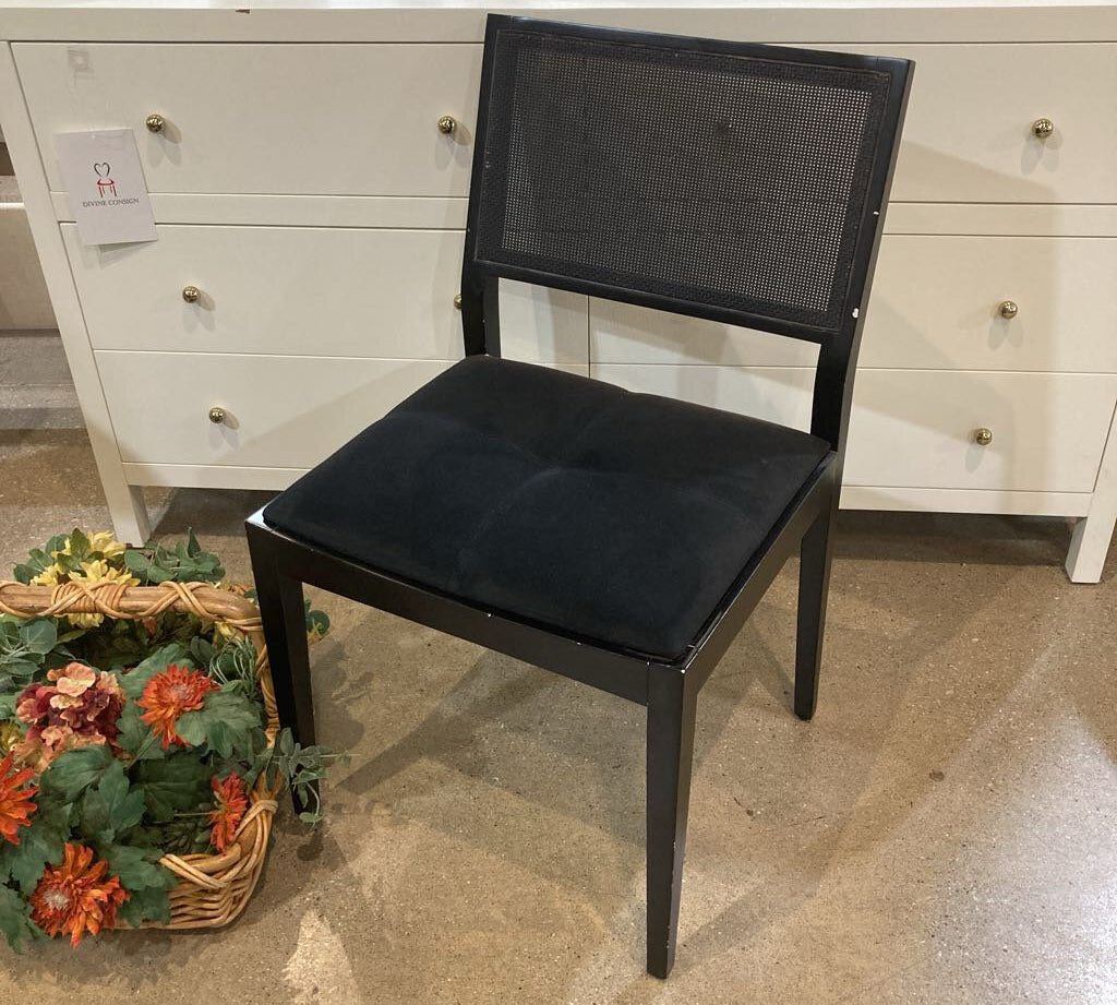 Carl Hansen & Son Modern Rattan Back DINING CHAIRS Black 20w19d33h