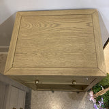 Celine 1-Drawer NIGHTSTAND Taupe/Gold 21w17d26.5h