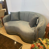 Coaster Brookside Velvet Curved LOVE SEAT Dark Gray 73w41d32h