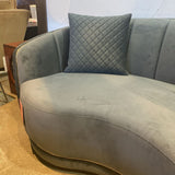 Coaster Brookside Velvet Curved LOVE SEAT Dark Gray 73w41d32h