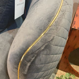 Coaster Brookside Velvet Curved LOVE SEAT Dark Gray 73w41d32h