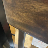 Cast Iron & Acacia Wood DINING CHAIRS 18w17.5d35h