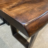 Cast Iron & Acacia Wood Dining BENCH 56w15d18h
