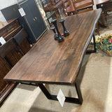 Cast Iron Base & Acacia Wood Top DINING TABLE 72w38d30h