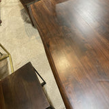Cast Iron Base & Acacia Wood Top DINING TABLE 72w38d30h