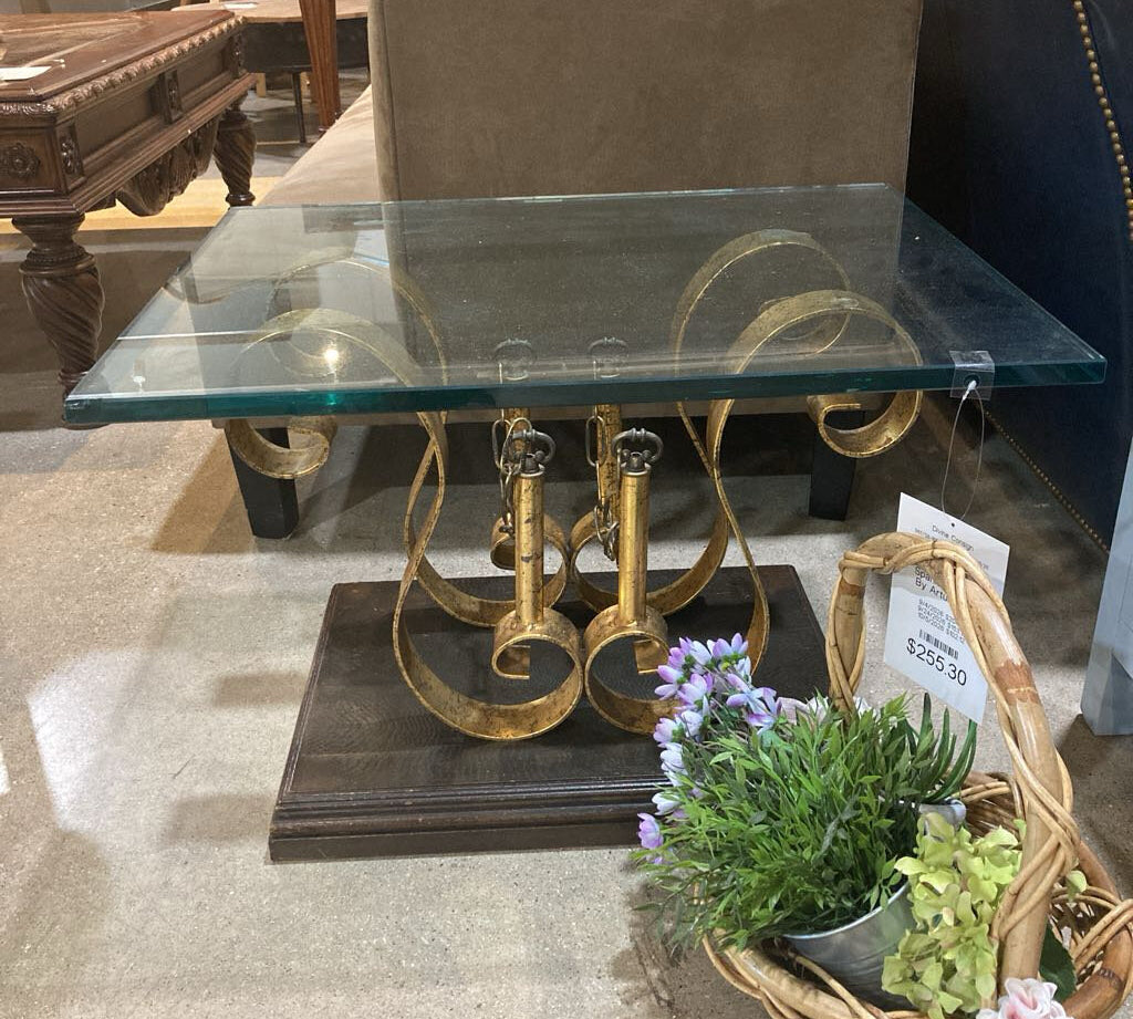 Glass Top Spanish Revival By Arturo Pani END/SIDE TABLE 28w22d19h
