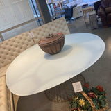 Custom Transparent Glass Oblong DINING TABLE 76d30h