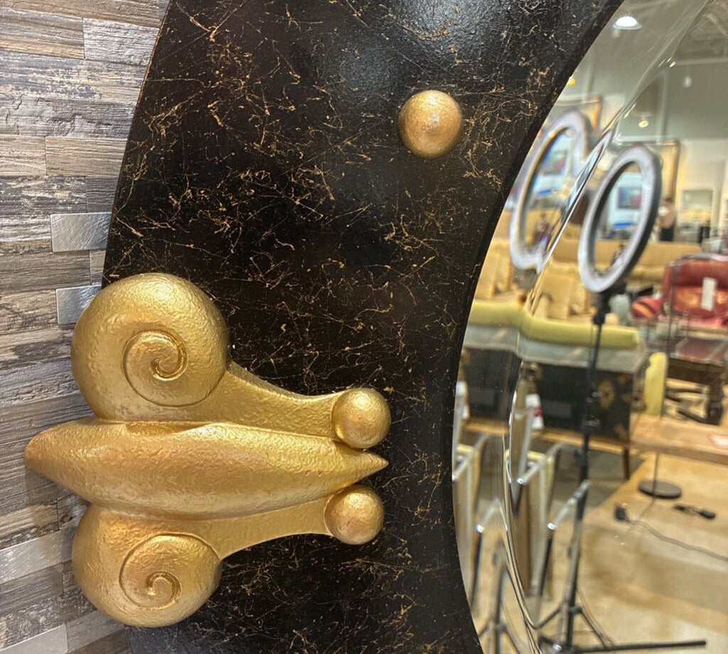 Round Wall Mirror W/Gold Accents MIRRORS 38"D