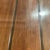 Chippendale W/Glass Top Feet 2-31"Leaves DINING TABLE 60w45dx31h