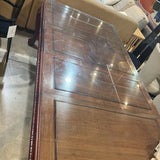 Chippendale W/Glass Top Feet 2-31"Leaves DINING TABLE 60w45dx31h