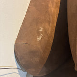 Rolled Arm Micro Suede LOVE SEAT Brown 66w42d33h