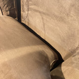Rolled Arm Micro Suede LOVE SEAT Brown 66w42d33h