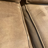 Rolled Arm Micro Suede LOVE SEAT Brown 66w42d33h