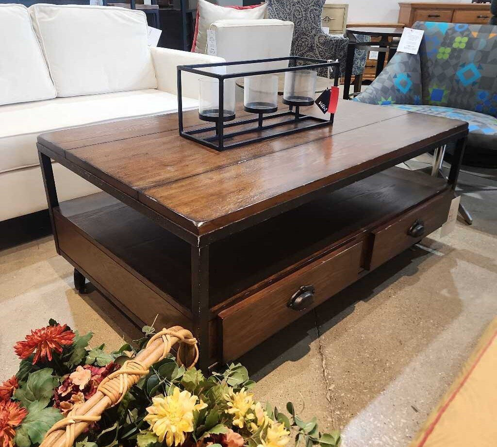 Hammary Rectangular W/Storage COFFEE/COCKTAIL TABLE Brown/Black 48w30d20h