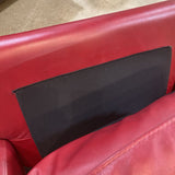 Leather Armchair w/ Ottoman CHAIR Red 33w34d34h
