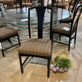 Flared Splat Back w/ Striped Cushion DINING CHAIRS 19w17d39h