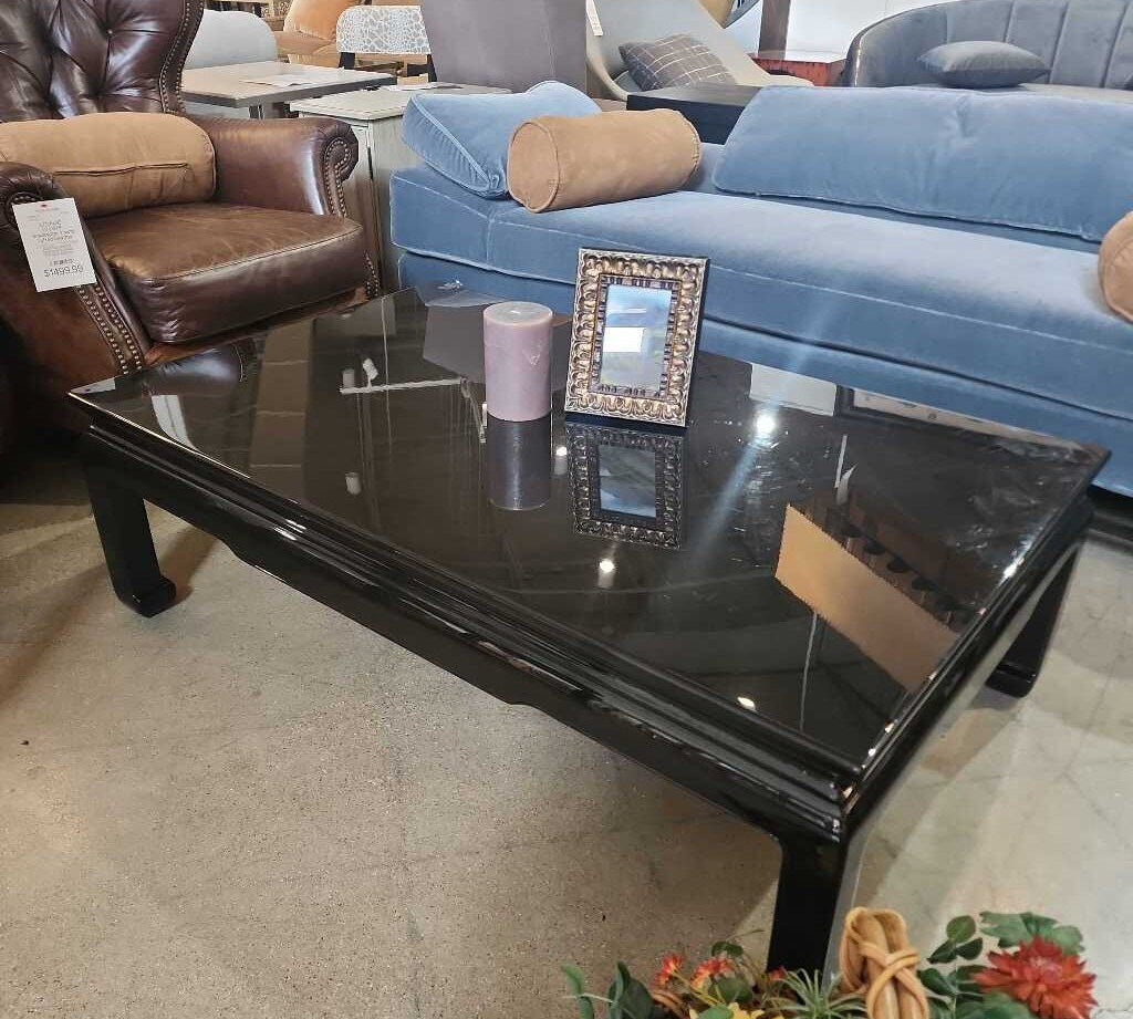 Lacquer Rectangular COFFEE/COCKTAIL TABLE Black 51w31.5d16h