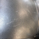 Whittmore Sherrill Leather Cube w/ Faux Crocodile Trim OTTOMANS Black 23w23d19h