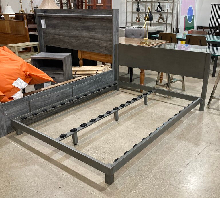 CB2 Low Profile Metal Queen BEDS Gray 59.5w78d31h