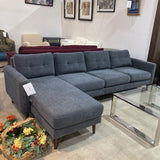Burrow Nomad King Reversible Chaise SECTIONAL Heather Charcoal 111w61d33h