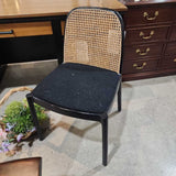 CB2 Nadia Black Cane DINING CHAIRS 18w20d32h