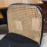 CB2 Nadia Black Cane DINING CHAIRS 18w20d32h