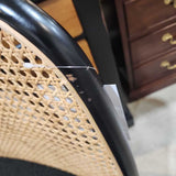 CB2 Nadia Black Cane DINING CHAIRS 18w20d32h