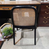 CB2 Nadia Black Cane DINING CHAIRS 18w20d32h