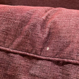 Down Filled Chenille LOVE SEAT Eggplant 72Wx38Dx33H