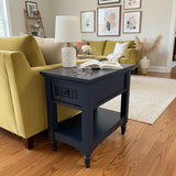 Westport Chairside SIDE TABLE Navy 16Wx24Dx24H
