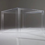 Kartell Invisible by Tokuji Yoshioka DINING TABLE Clear 39.5Wx28.5H