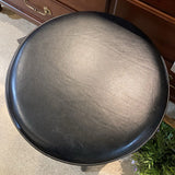 CB2 Joi Leather BAR/COUNTER STOOL Black 16d24h