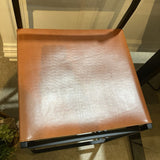 Pottery Barn Hardy Leather Counter BAR/COUNTER STOOL Saddle Tan/Bronze 18w18d39h