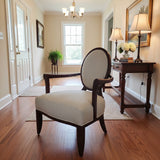 Barbara Barry for Baker Medallion X-Back CHAIR 30Wx24Dx37.5H