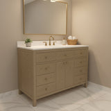 Celine 8-Drawer Bathroom Vanity FURNITURE Taupe/Gold 48w22d35.5h