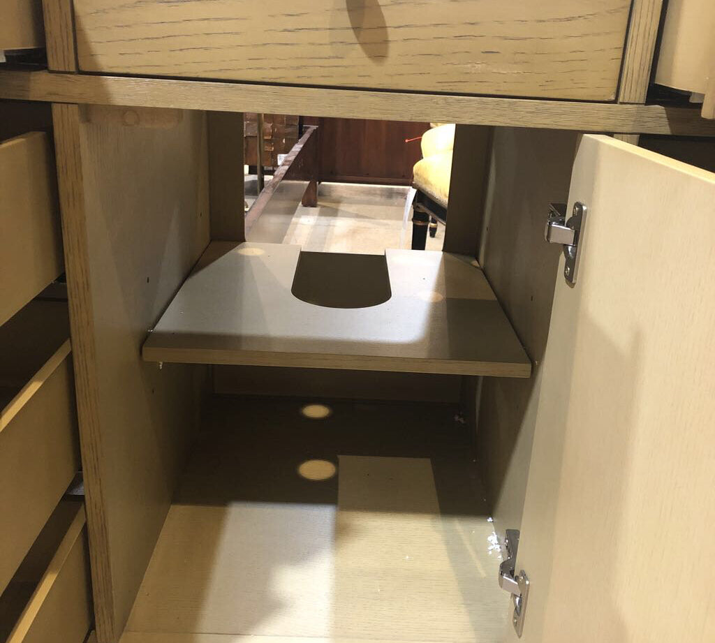 Celine 8-Drawer Bathroom Vanity FURNITURE Taupe/Gold 48w22d35.5h