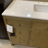 Celine 8-Drawer Bathroom Vanity FURNITURE Taupe/Gold 48w22d35.5h