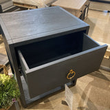 Lark 1-Drawer NIGHTSTAND Navy/Gold 21w17d26.5h