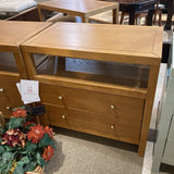 Celine 2-Drawer NIGHTSTAND Honey/Gold 28w17d27h
