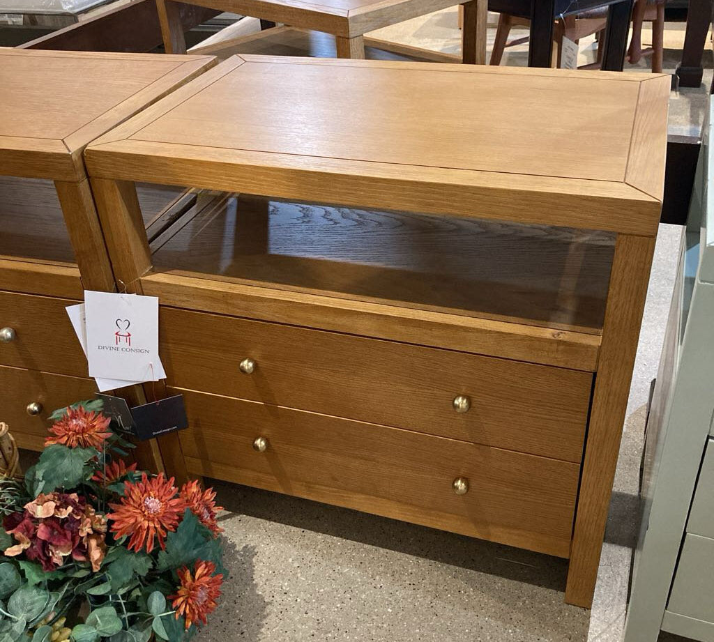 Celine 2-Drawer NIGHTSTAND Honey/Gold 28w17d27h