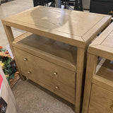 Celine 2-Drawer NIGHTSTAND Taupe/Gold 28w17d27h