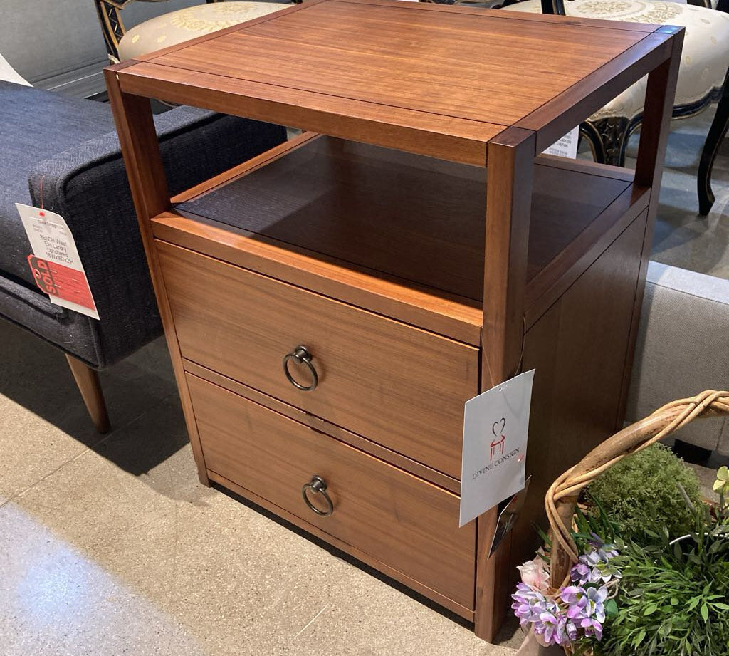 Lark 2-Drawer NIGHTSTAND Walnut 21w17d26h